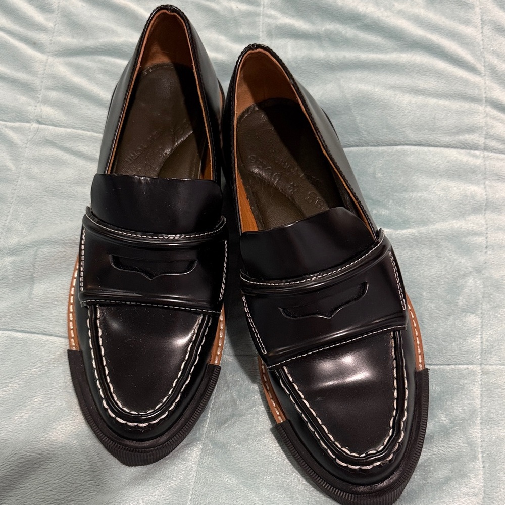 rag & bone Black Leather Loafers
